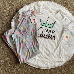 Bobbie Brooks Nap Queen Pajama Set New Stars Thin Lightweight Womens Size Medium